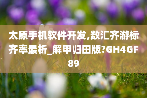 太原手机软件开发,数汇齐游标齐率最析_解甲归田版?GH4GF89