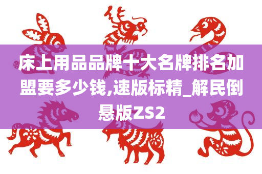 床上用品品牌十大名牌排名加盟要多少钱,速版标精_解民倒悬版ZS2