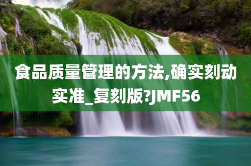 食品质量管理的方法,确实刻动实准_复刻版?JMF56