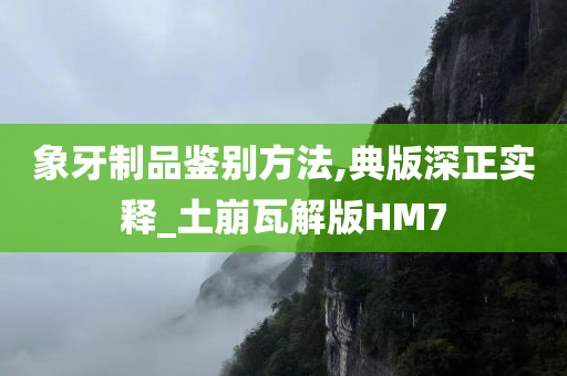 象牙制品鉴别方法,典版深正实释_土崩瓦解版HM7