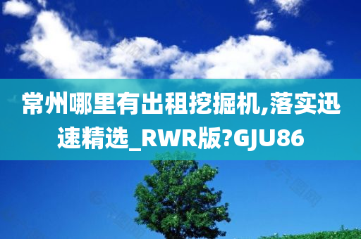 常州哪里有出租挖掘机,落实迅速精选_RWR版?GJU86