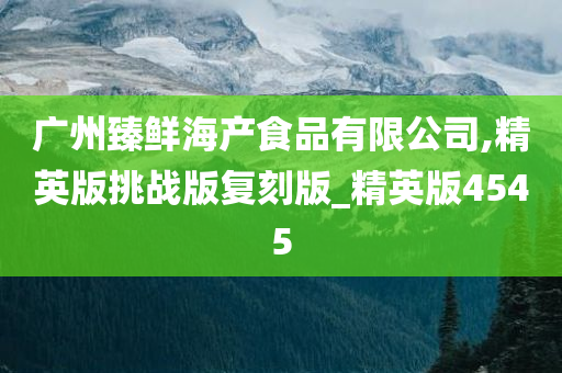 广州臻鲜海产食品有限公司,精英版挑战版复刻版_精英版4545