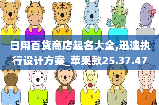 日用百货商店起名大全,迅速执行设计方案_苹果款25.37.47