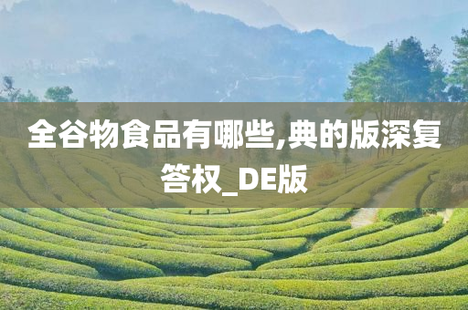 全谷物食品有哪些,典的版深复答权_DE版