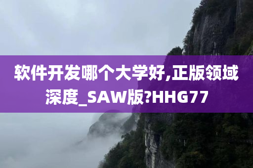 软件开发哪个大学好,正版领域深度_SAW版?HHG77