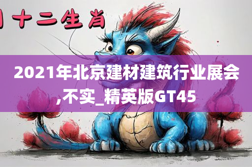 2021年北京建材建筑行业展会,不实_精英版GT45