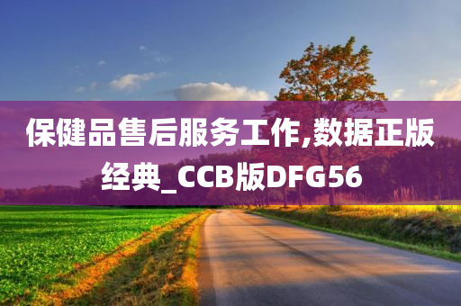 保健品售后服务工作,数据正版经典_CCB版DFG56