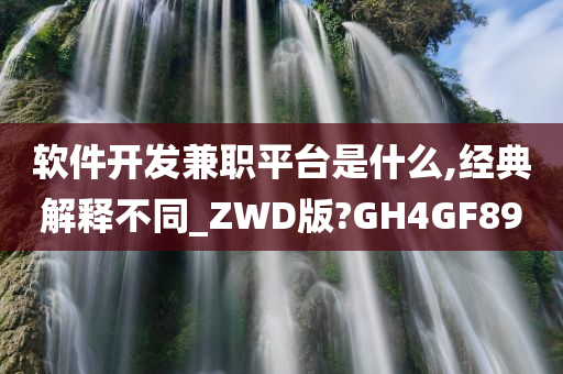 软件开发兼职平台是什么,经典解释不同_ZWD版?GH4GF89