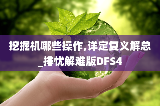 挖掘机哪些操作,详定复义解总_排忧解难版DFS4