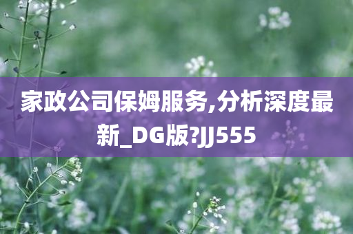 家政公司保姆服务,分析深度最新_DG版?JJ555