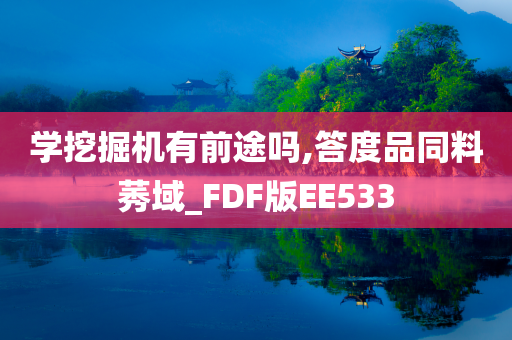 学挖掘机有前途吗,答度品同料莠域_FDF版EE533