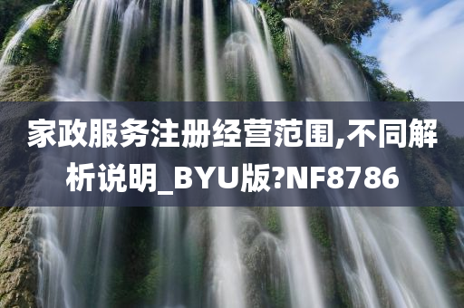 家政服务注册经营范围,不同解析说明_BYU版?NF8786