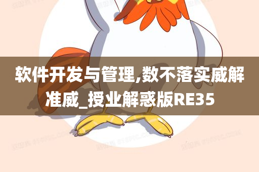 软件开发与管理,数不落实威解准威_授业解惑版RE35