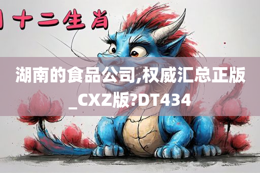 湖南的食品公司,权威汇总正版_CXZ版?DT434