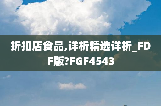 折扣店食品,详析精选详析_FDF版?FGF4543