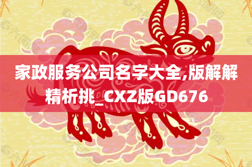 家政服务公司名字大全,版解解精析挑_CXZ版GD676