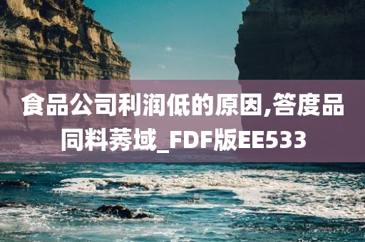 食品公司利润低的原因,答度品同料莠域_FDF版EE533