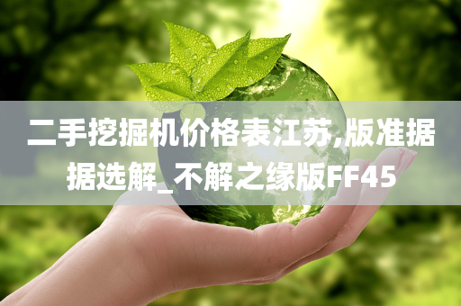 二手挖掘机价格表江苏,版准据据选解_不解之缘版FF45