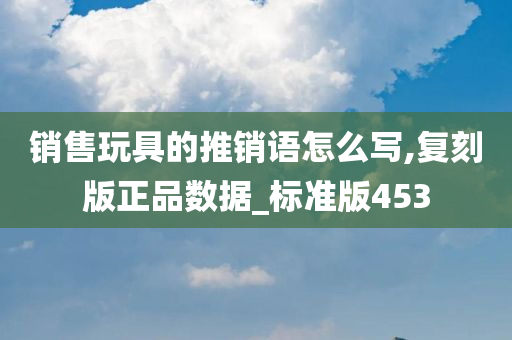 销售玩具的推销语怎么写,复刻版正品数据_标准版453