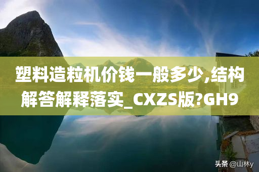 塑料造粒机价钱一般多少,结构解答解释落实_CXZS版?GH9