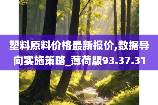 塑料原料价格最新报价,数据导向实施策略_薄荷版93.37.31