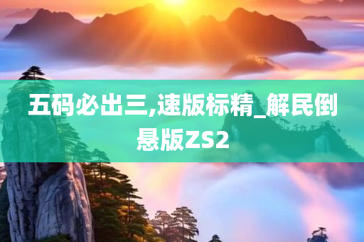 五码必出三,速版标精_解民倒悬版ZS2