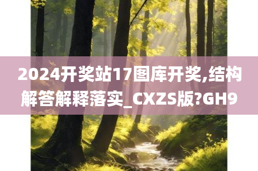 2024开奖站17图库开奖,结构解答解释落实_CXZS版?GH9