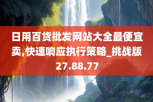 日用百货批发网站大全最便宜卖,快速响应执行策略_挑战版27.88.77