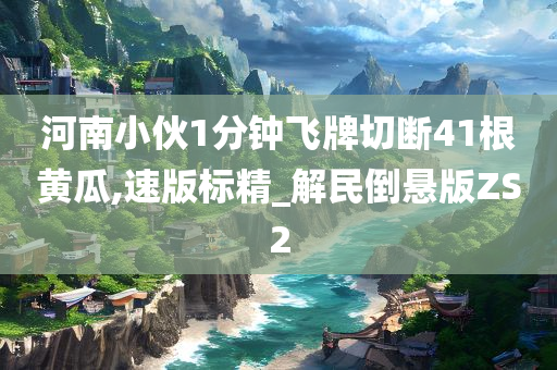 河南小伙1分钟飞牌切断41根黄瓜,速版标精_解民倒悬版ZS2