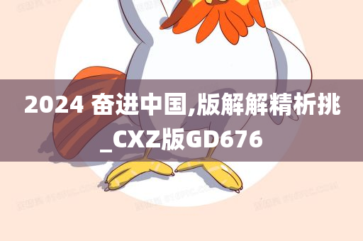 2024 奋进中国,版解解精析挑_CXZ版GD676