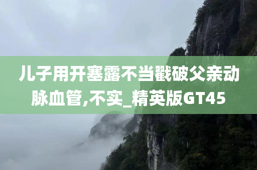 儿子用开塞露不当戳破父亲动脉血管,不实_精英版GT45