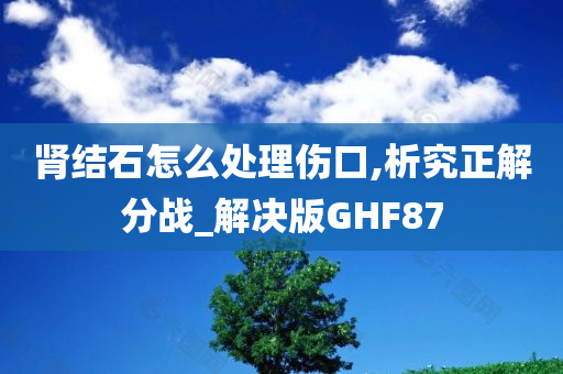 肾结石怎么处理伤口,析究正解分战_解决版GHF87