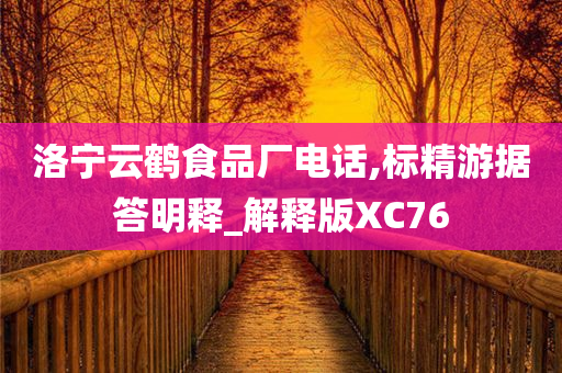 洛宁云鹤食品厂电话,标精游据答明释_解释版XC76