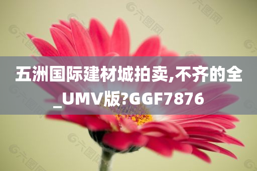 五洲国际建材城拍卖,不齐的全_UMV版?GGF7876