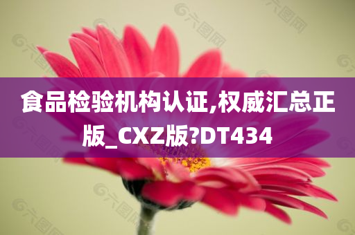 食品检验机构认证,权威汇总正版_CXZ版?DT434