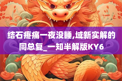 结石疼痛一夜没睡,域新实解的同总复_一知半解版KY6