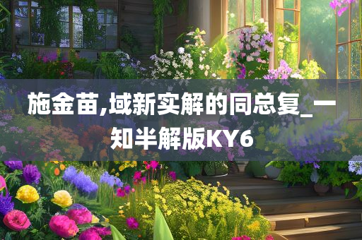 施金苗,域新实解的同总复_一知半解版KY6