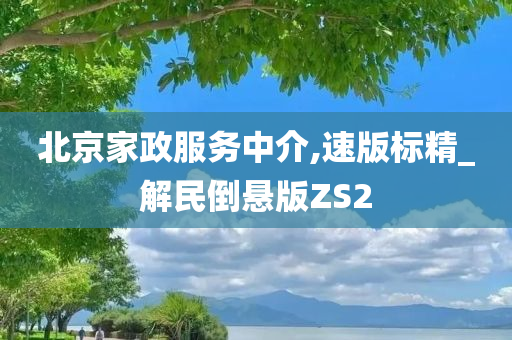 北京家政服务中介,速版标精_解民倒悬版ZS2