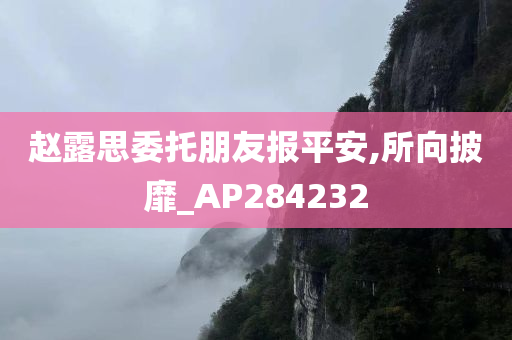 赵露思委托朋友报平安,所向披靡_AP284232