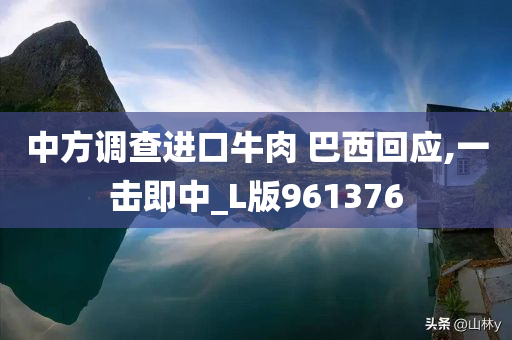 中方调查进口牛肉 巴西回应,一击即中_L版961376