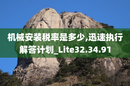 机械安装税率是多少,迅速执行解答计划_Lite32.34.91