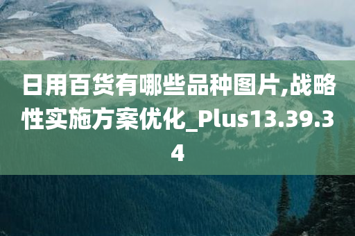 日用百货有哪些品种图片,战略性实施方案优化_Plus13.39.34