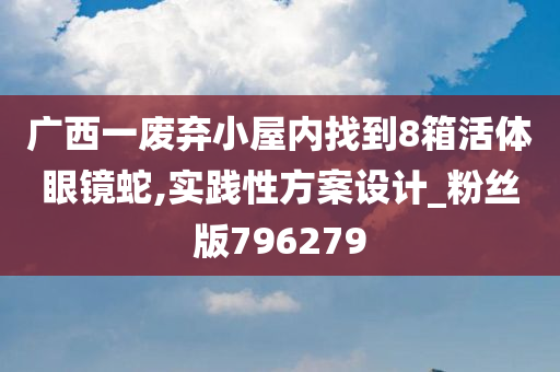 广西一废弃小屋内找到8箱活体眼镜蛇,实践性方案设计_粉丝版796279