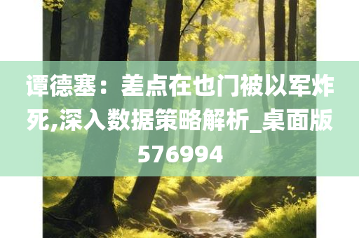 谭德塞：差点在也门被以军炸死,深入数据策略解析_桌面版576994