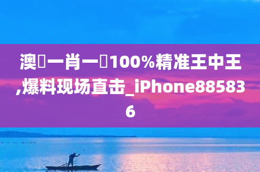 澳門一肖一碼100%精准王中王,爆料现场直击_iPhone885836