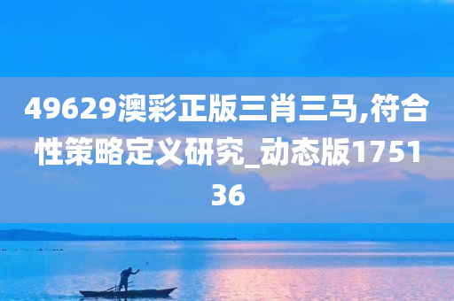 49629澳彩正版三肖三马,符合性策略定义研究_动态版175136