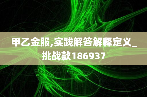 甲乙金服,实践解答解释定义_挑战款186937