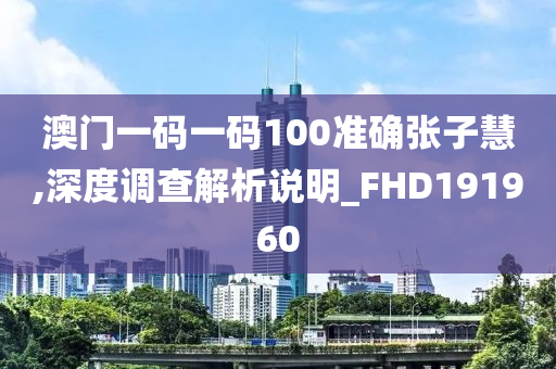 澳门一码一码100准确张子慧,深度调查解析说明_FHD191960