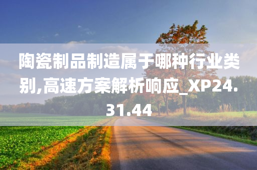 陶瓷制品制造属于哪种行业类别,高速方案解析响应_XP24.31.44