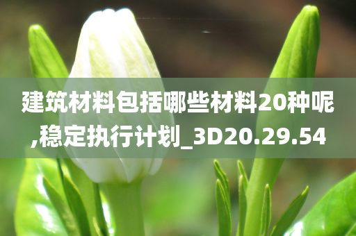 建筑材料包括哪些材料20种呢,稳定执行计划_3D20.29.54